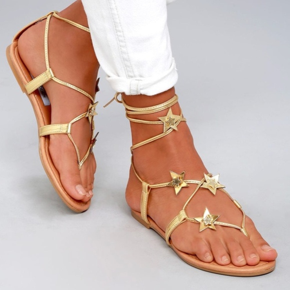 Steve Madden Jupiter Gold Star Sandals